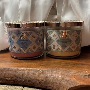Bath & Body Works Picnic Petals & Lemon Espresso Twist 3-wick Candles